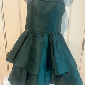 Darling Emerald Green Tiered Party Dress